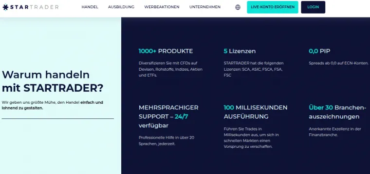 Vorteile von StarTrader im Überblick