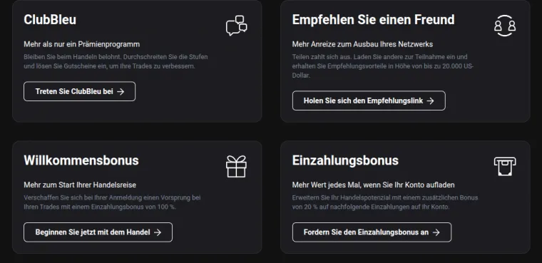 Verschiedene BIoni bei VT Markets