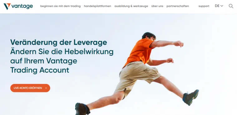 Hoher Hebel bei Vantage Markets