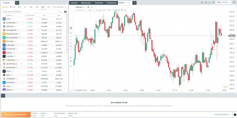 Trading Plattform von XTB