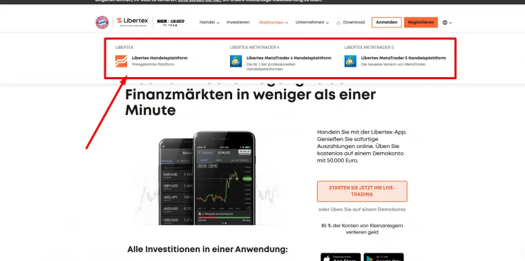 Trading Plattformen bei Libertex