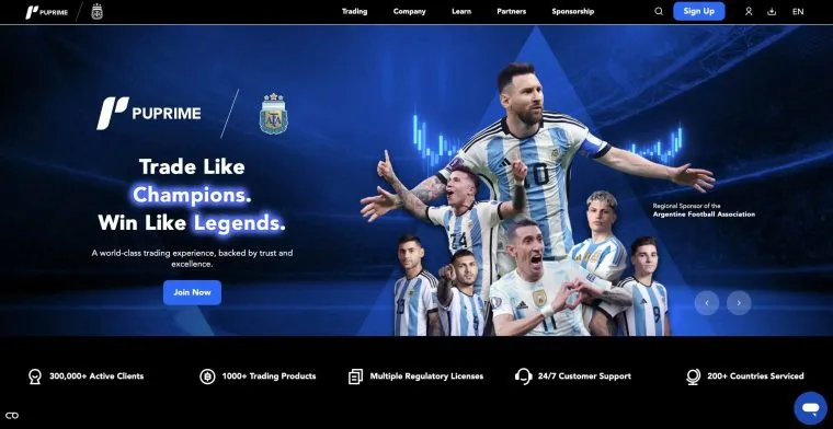 Startseite des Micro Lot Brokers PU Prime