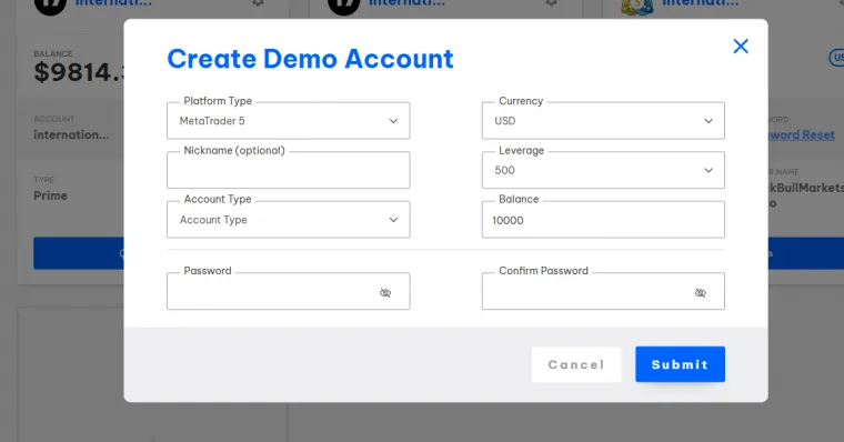 MetaTrader Demokonto erstellen