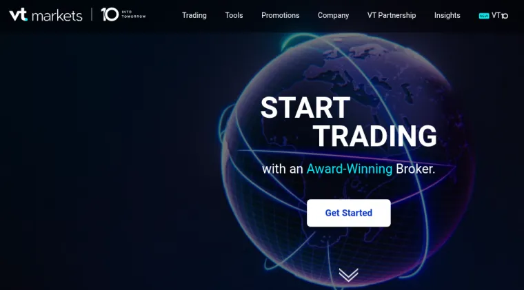 Webseite des Anbieters VT Markets