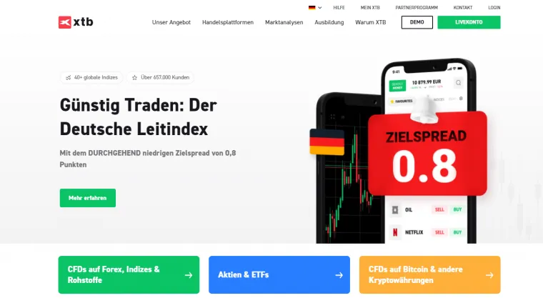 XTB webseite und PayPal Broker