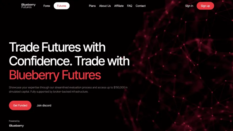 Blueberry Futures Prop Trading Firma