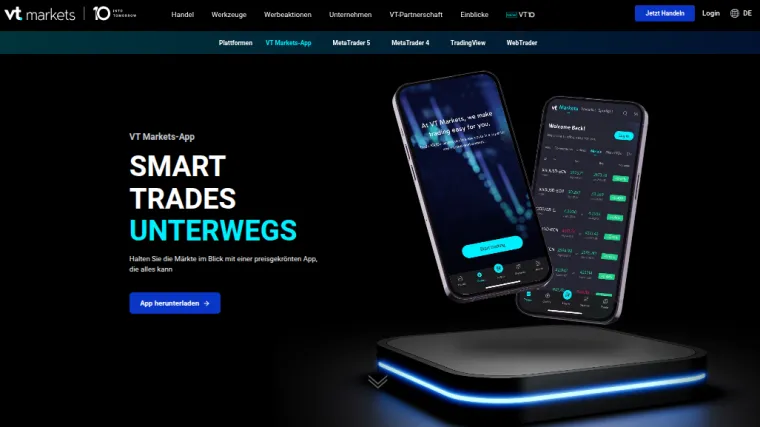 Forex Trading per App bei VT Markets