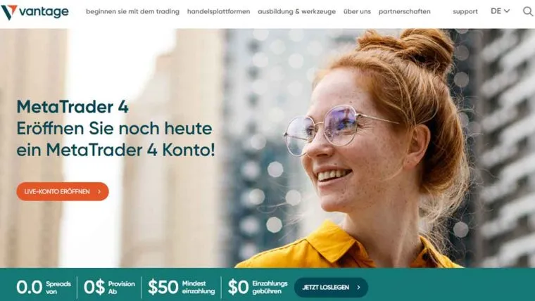 Vantage MetaTrader 4 Broker