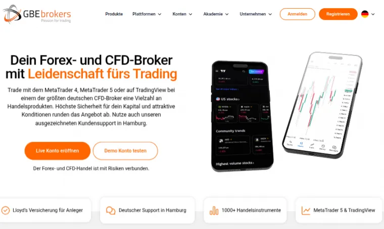 GBE Brokers Trading App für Forex