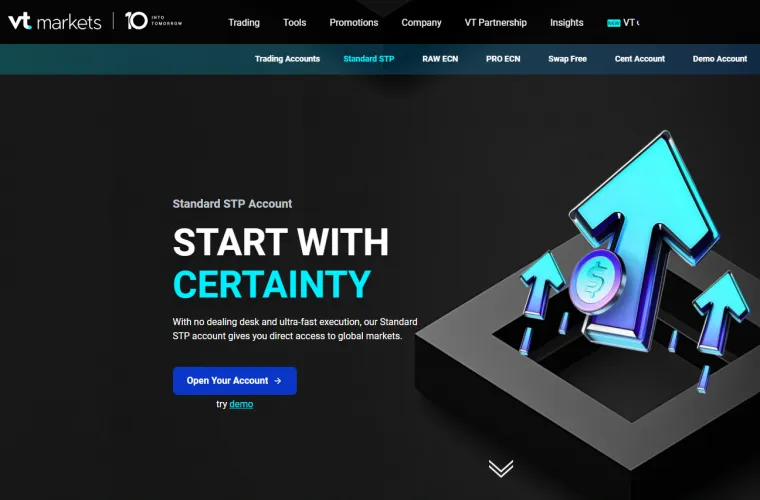 VT Markets bietet ein STP-Konto