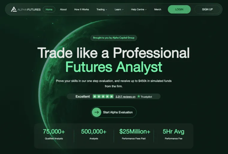 Alpha Futures Prop Trading Firma
