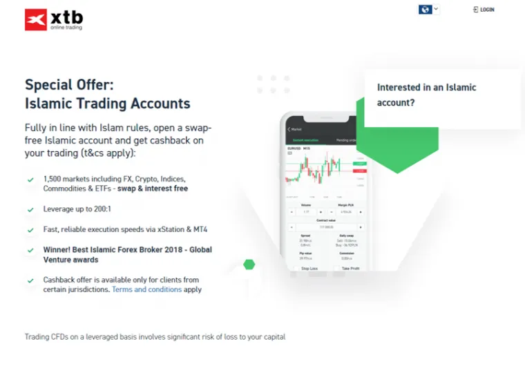 XTB Islamisches Handelskonto