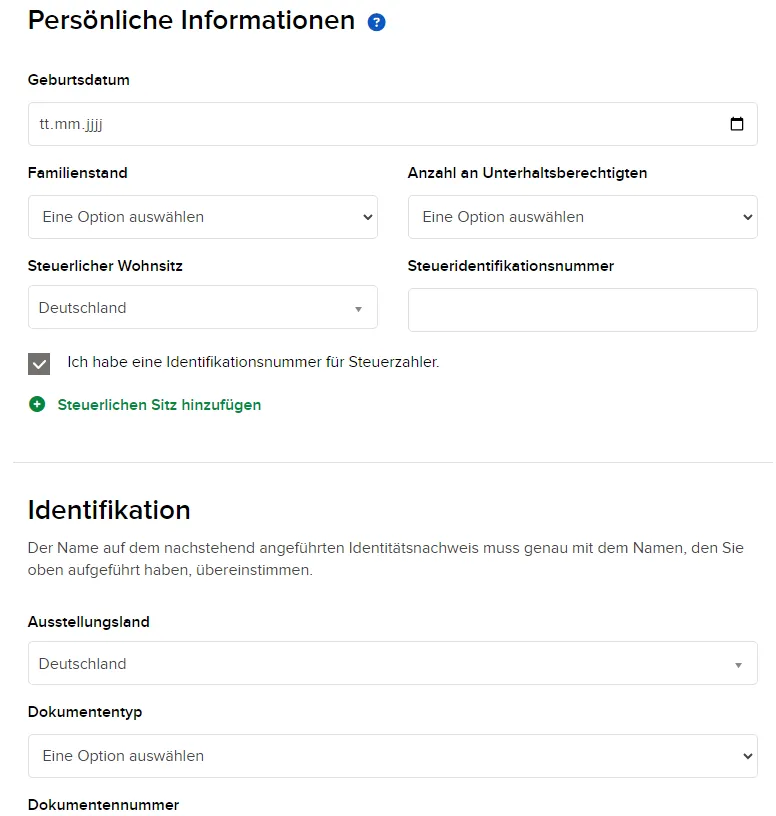 CapTrader Depoteröffnung