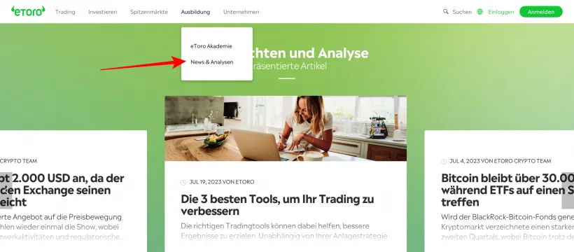 News & Analysen bei eToro