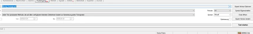 Expert Advisor und auto trading im MT4
