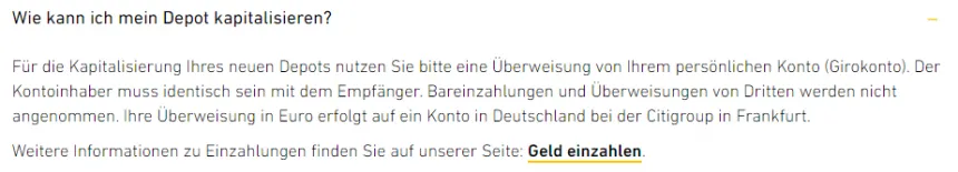 CapTrader Zahlungsmethoden