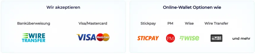 Zahlungsmethoden beim Startrader im Überblick