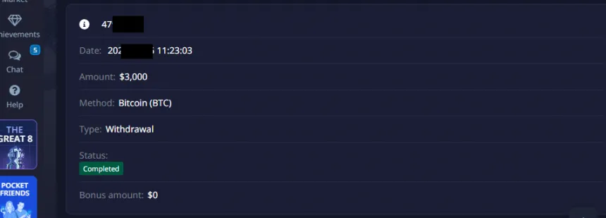 Pocket Option Auszahlung Beweis