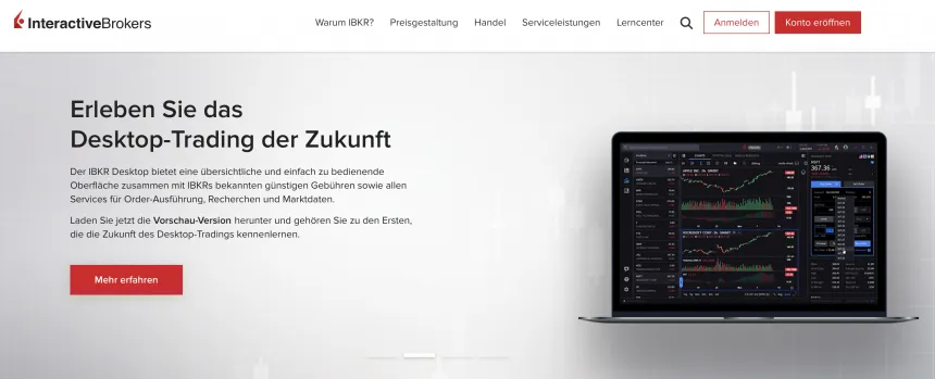 Die offizielle Webseite von Interactive Brokers