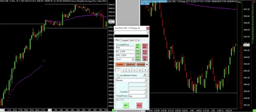 Eine Order bei Sierra Chart eröffnen