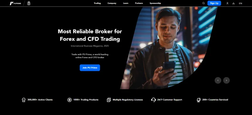 PU Prime Broker Website