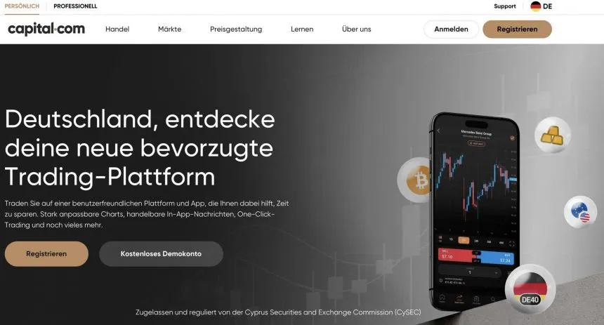Capital.com Startseite