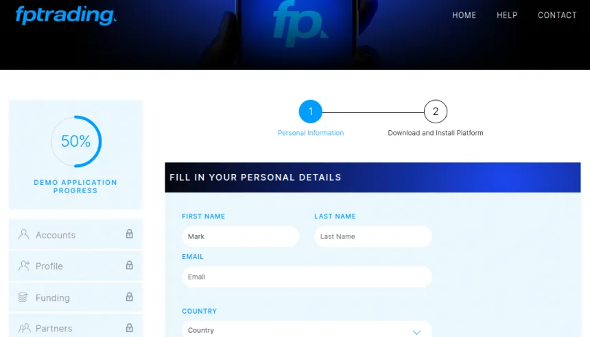 Kontoeröffnung bei FP Trading