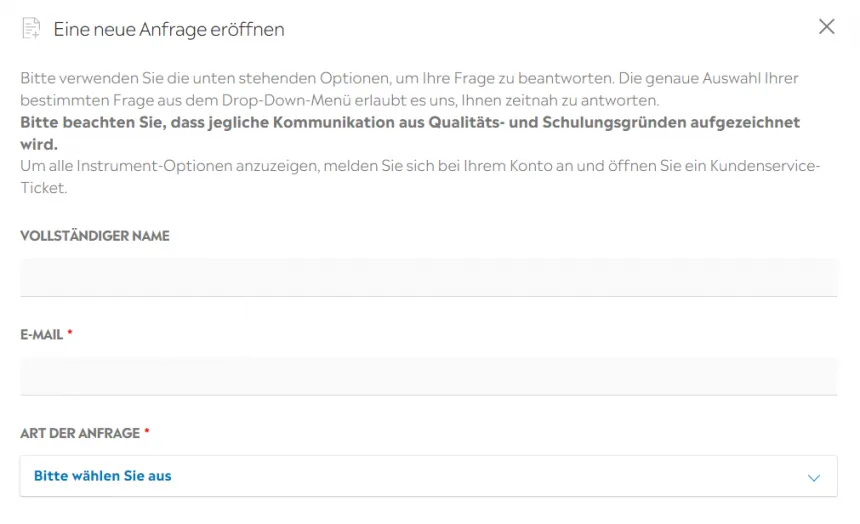 eToro Anfrage Kundenservice