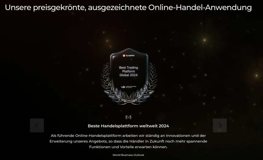 IQ Option Auszeichnungen