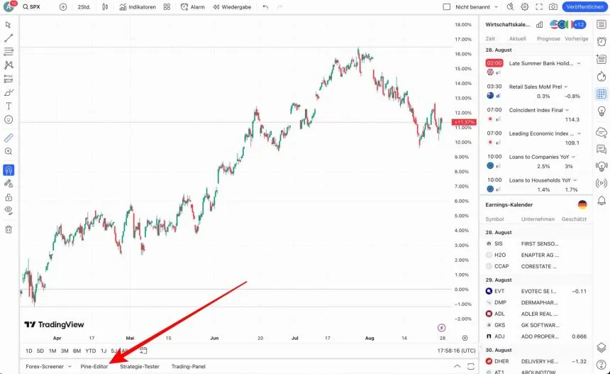 Pine Editor in TradingView