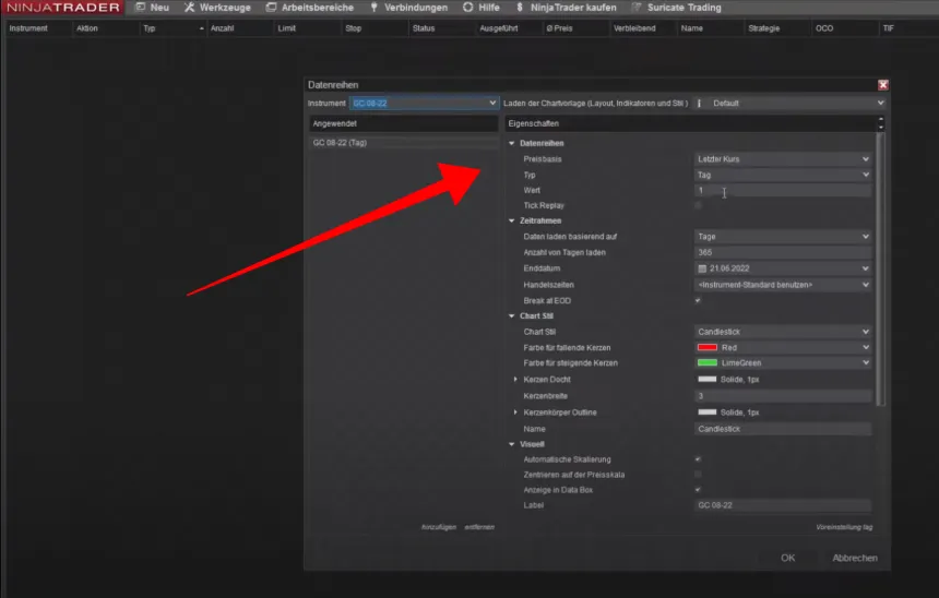 Charting im NinjaTrader