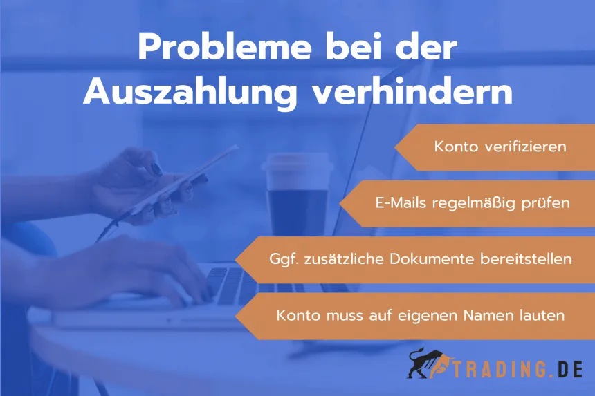 Probleme bei der Auszahlung verhindern Tipps