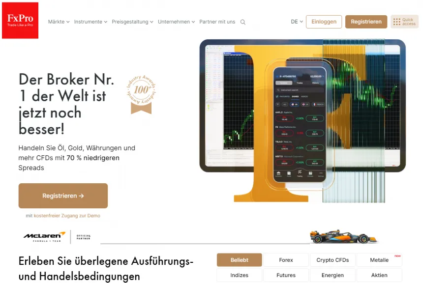 FxPro Website Screenshot