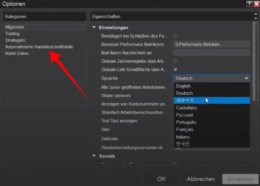NinjaTrader automatisiertes Trading 