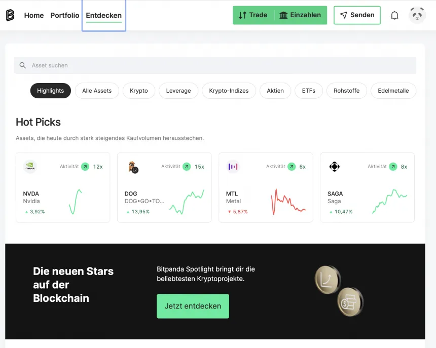 Bitpanda entdecken