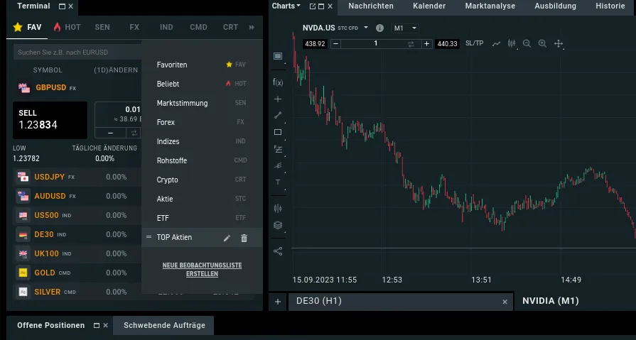 Aktien Demokonto bei XTB