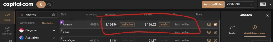 Spreads und Gebühren in der Trading App