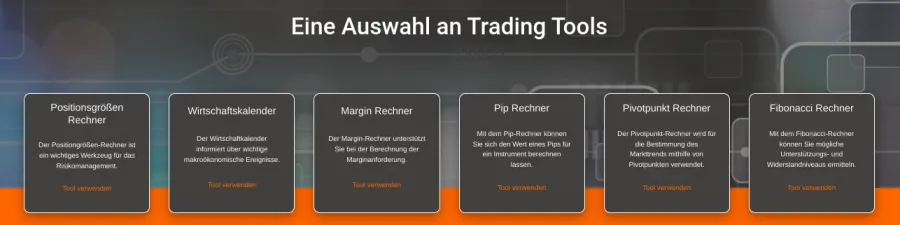 Umfangreiche Tools bei GBE Brokers