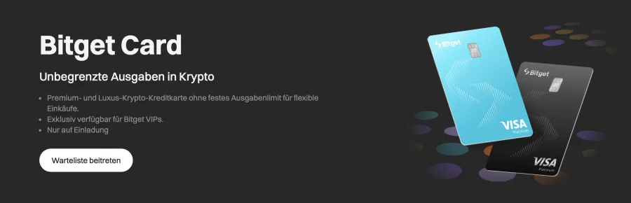 Krypto Kreditkarte von Bitget
