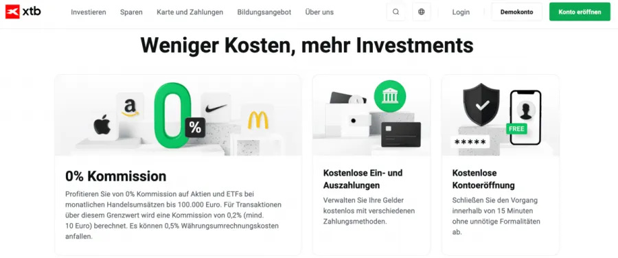 XTB Trading Kosten