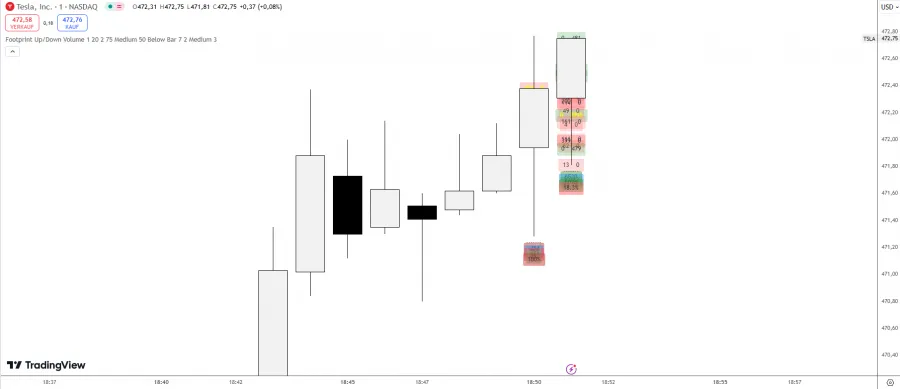 Footprint Chart Tesla