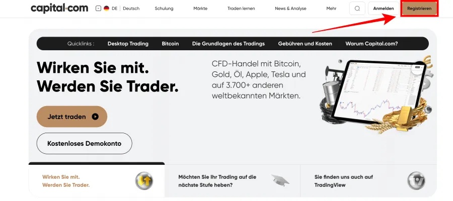 CFD Trading Konto eröffnen