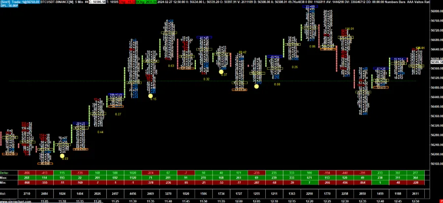 Footprint Chart in der Software von Sierra Chart
