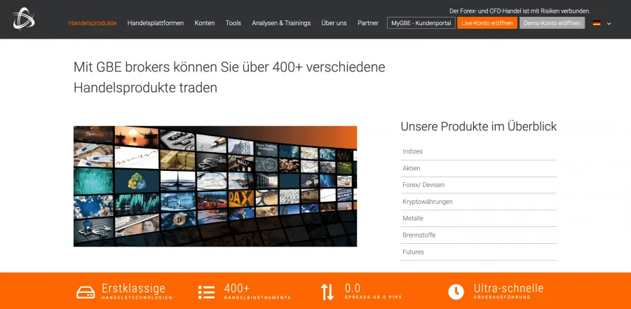 GBE Brokers Broker ohne Requotes