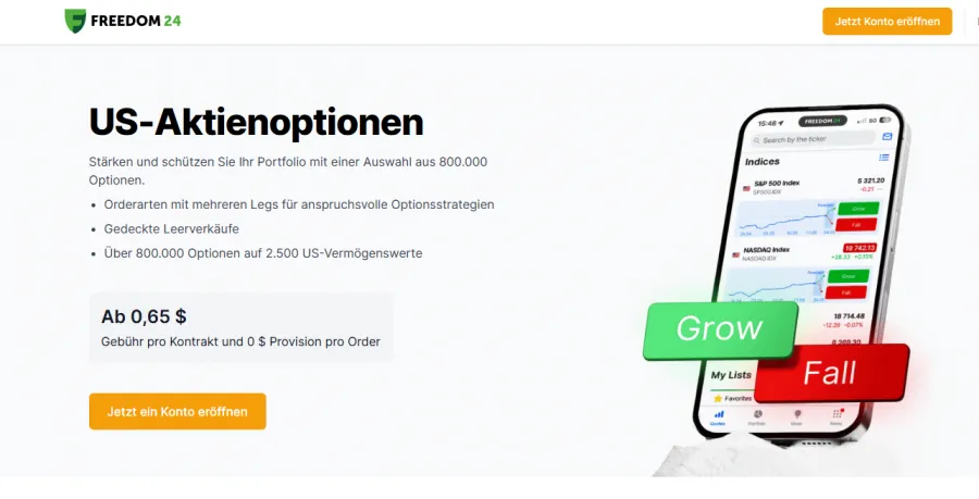 Optionen handeln bei Freedom24