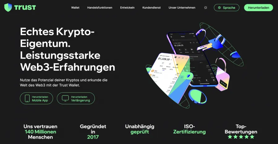 Trust Wallet Webseite