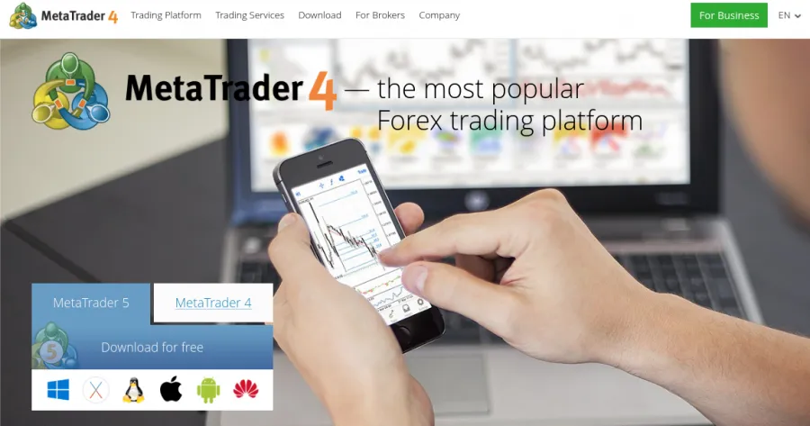 Webseite von MetaTrader 4