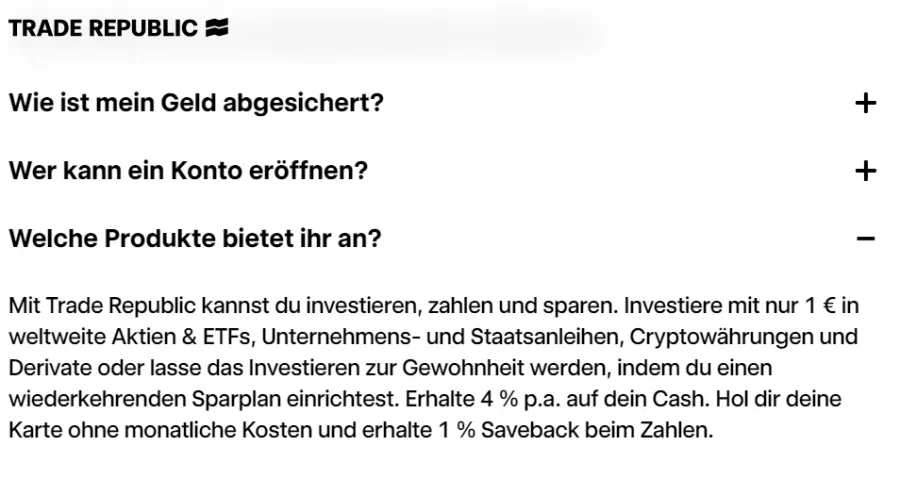 Trade Republic Angebot