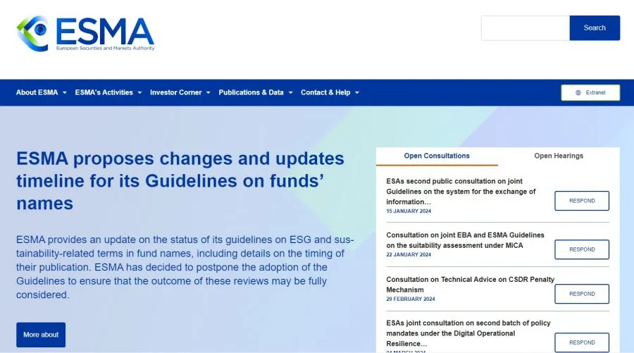 ESMA Website