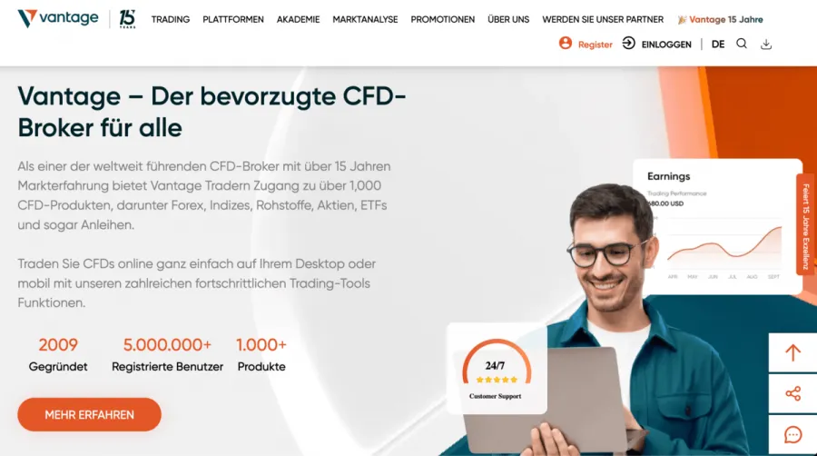 Vantage Markets Trading API Broker